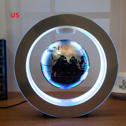 Round LED World Map Floating Globe Magnetic Levitation Light Anti Gravity Magic Gadgets