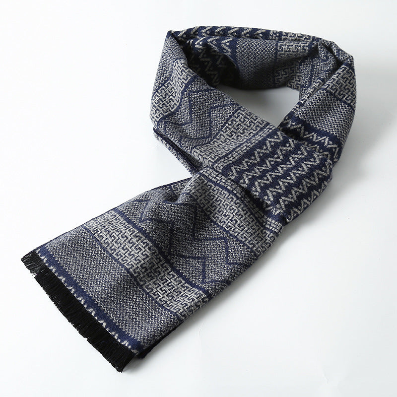 Simple Plaid Warm Keeping Artificial Cashmere Scarf Men's Scarves