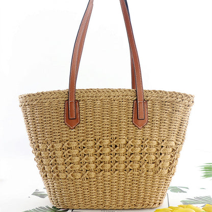 Women's Fashion Minimalist Hollow Paper Rope Straw Bag apparel & accessories