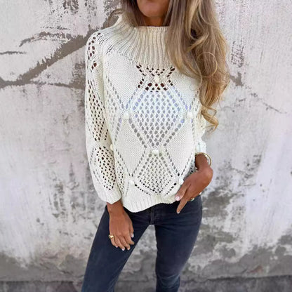 Loose Sweater Round Neck Knitted Top apparels & accessories