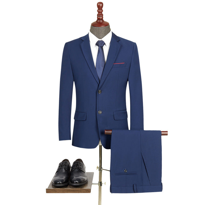 Men's Casual Business Suit Two-piece Suit Plus Size Work Ball Suit Men apparels & accessories