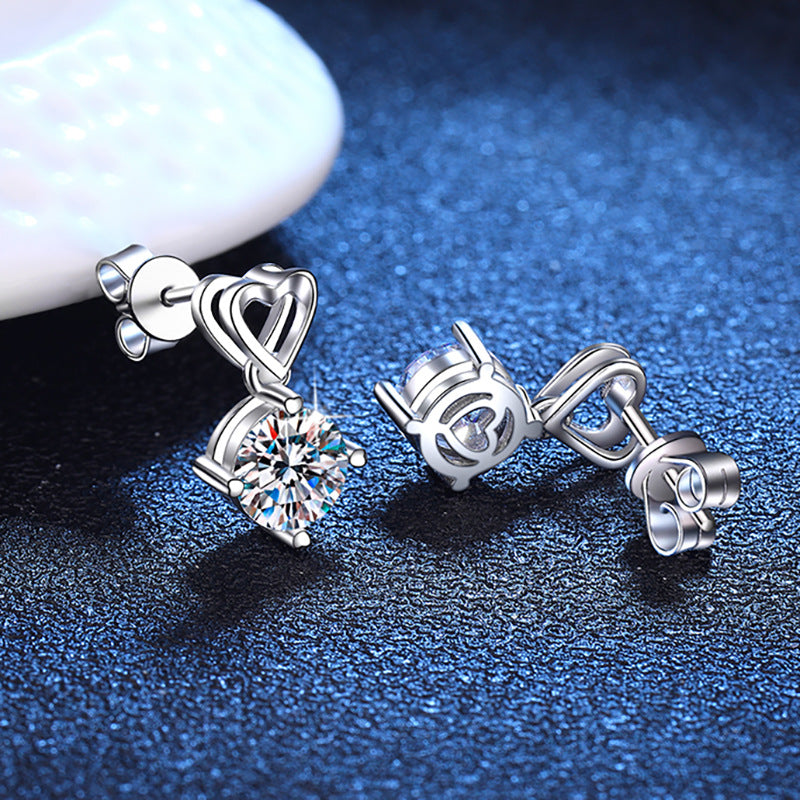 Classic Love S925 Sterling Silver Stud Earrings Jewelry