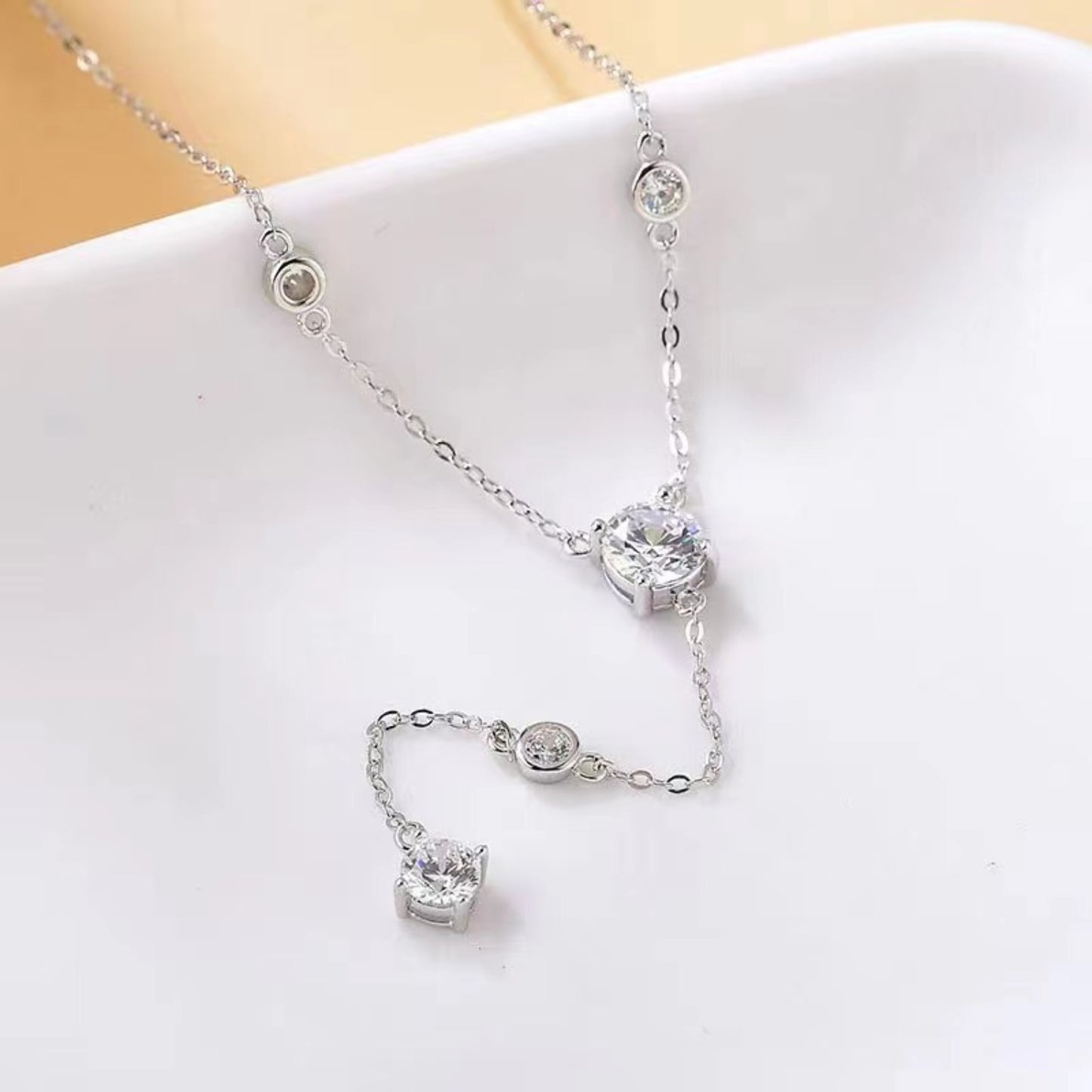 1.5 Carat Moissanite Sterling Silver Necklace Jewelry