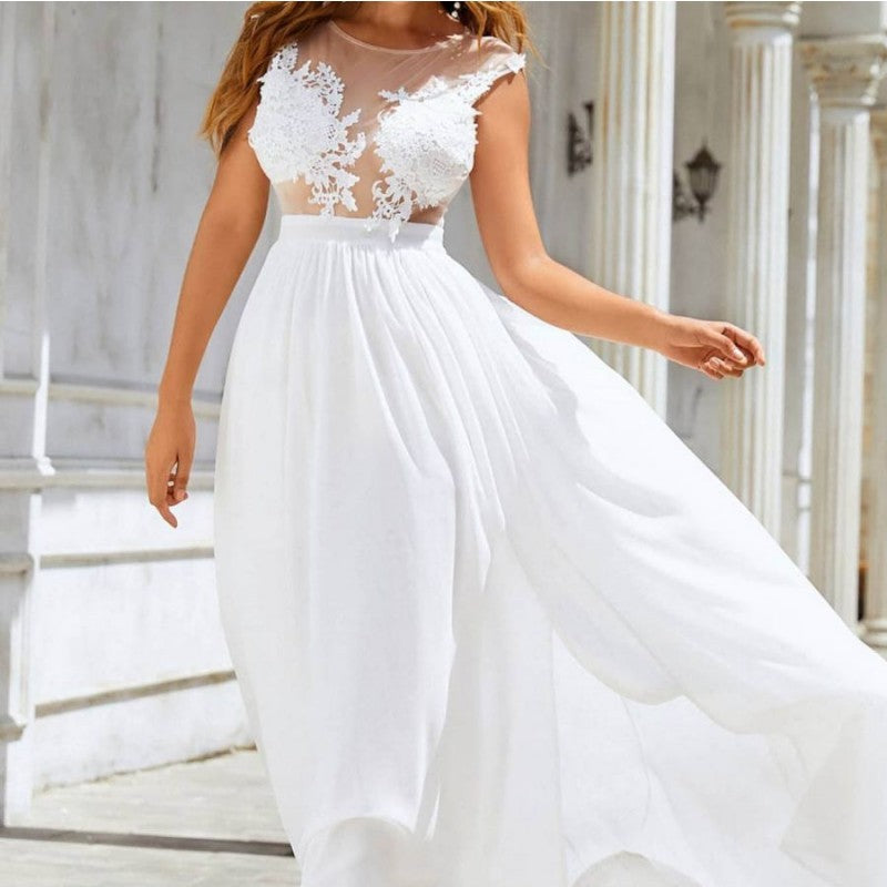 Chiffon Lace Trailing Wedding Large Swing Dress apparel & accessories