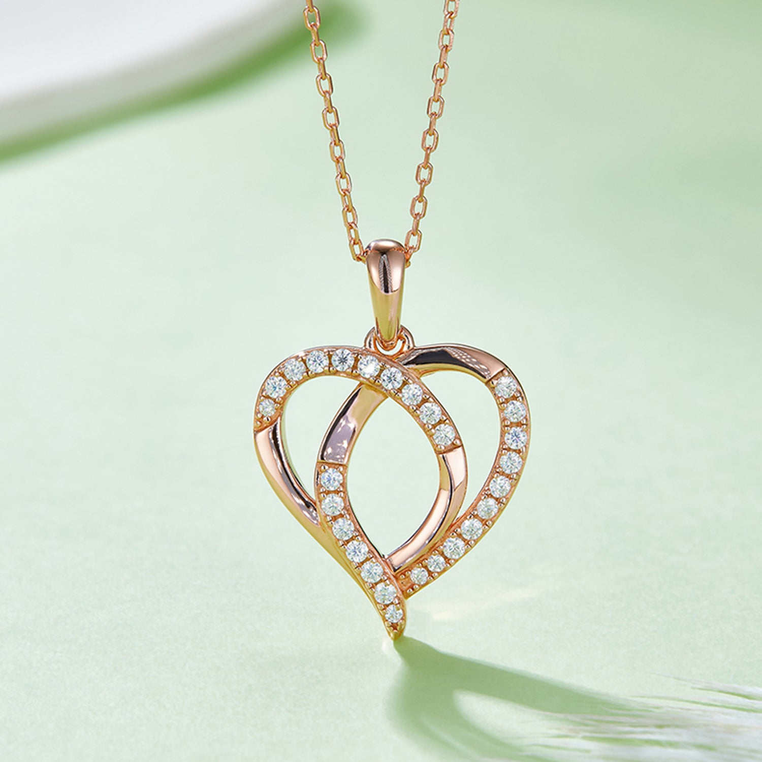 Moissanite 925 Sterling Silver Heart Shape Necklace apparel & accessories