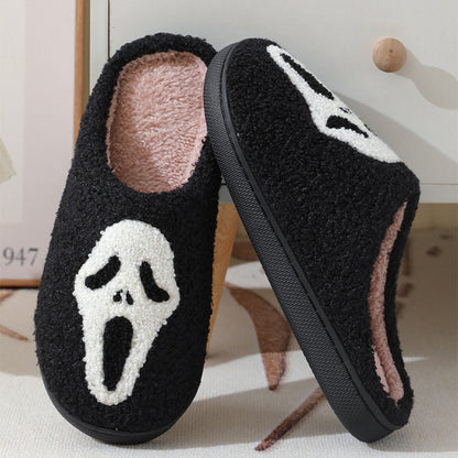 Halloween Skull Cartoon Print Slippers halloween