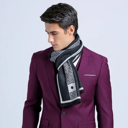 Men's Fashion Simple And Versatile Striped Scarf Men's Scarves