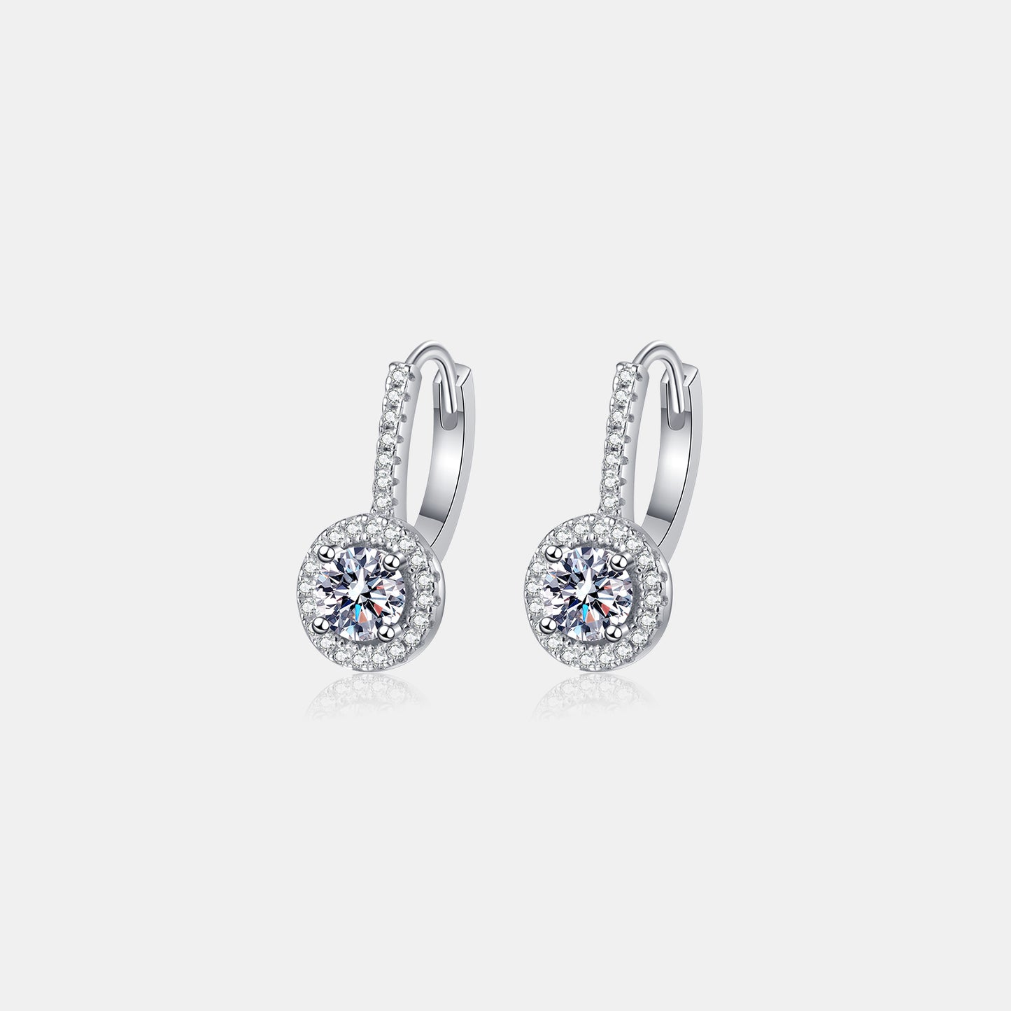 1 Carat Moissanite 925 Sterling Silver Earrings apparel & accessories