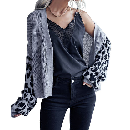 Autumn Fashion Long Sleeve Leopard-print Sweater apparels & accessories