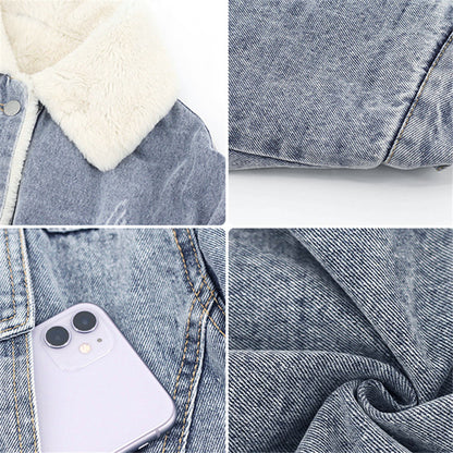 Lamb Wool Denim Jacket 0