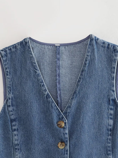 Fashion Denim Waistcoat Vest Women apparel & accessories