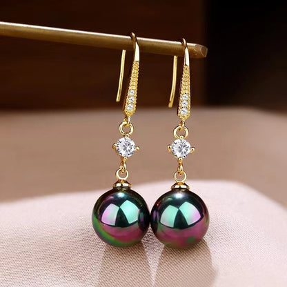 Temperament Fashion Face Slimming Golden Earrings Jewelry