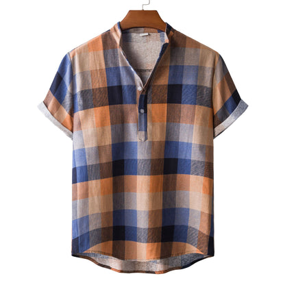 Men's Versatile Casual Linen Floral Shirt apparel & accessories