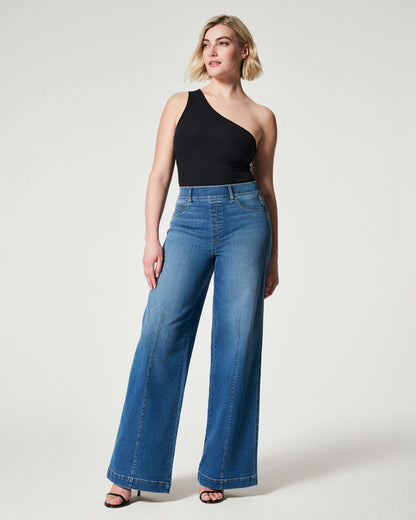 Women's High Waist Jeans Pants Casual Wide Leg Straight Trousers apparel & accessories