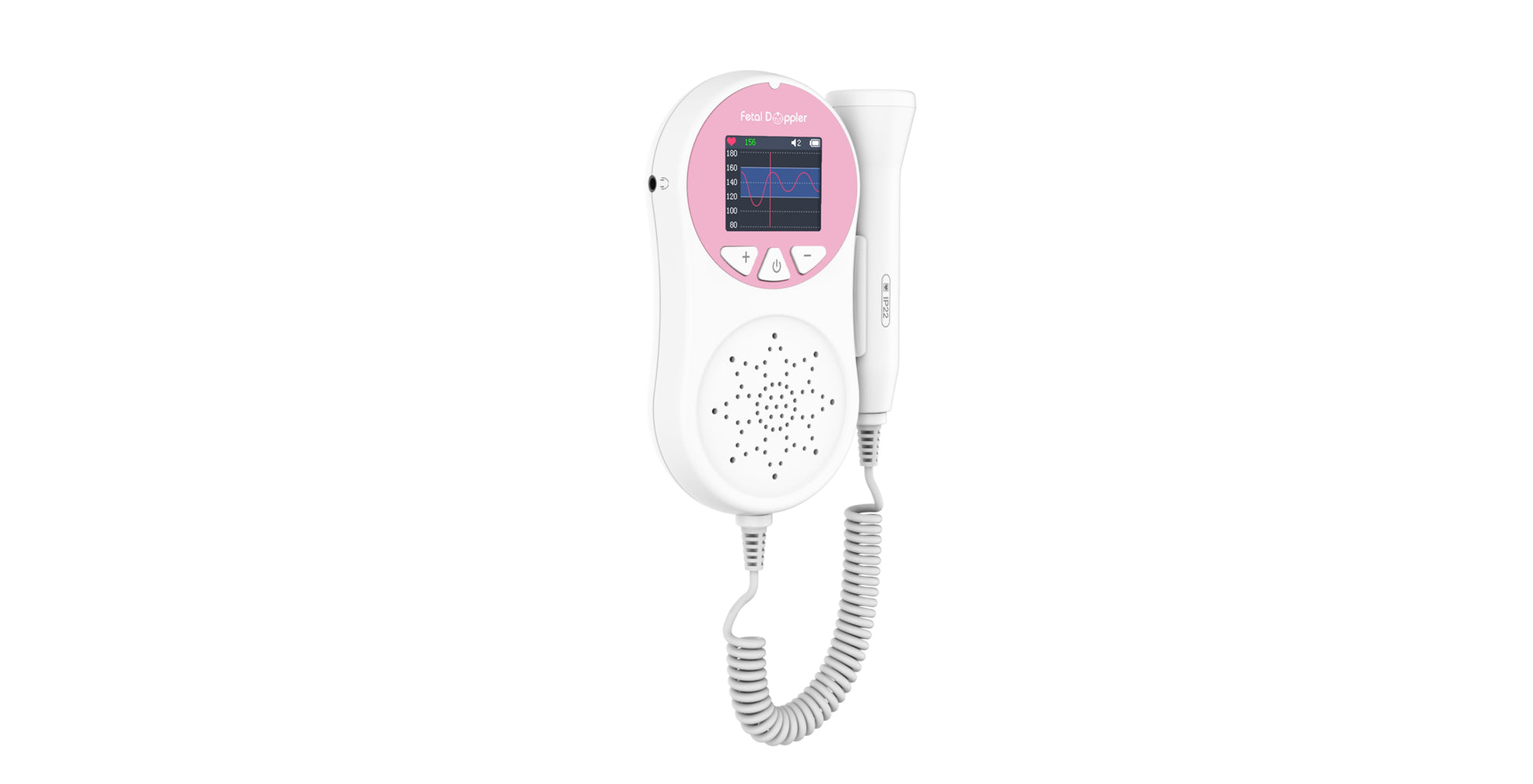 Pocket Fetal Doppler Digits Curve Display Pregnancy Baby Heart Rate Monitor,3Mhz Pink Gadgets