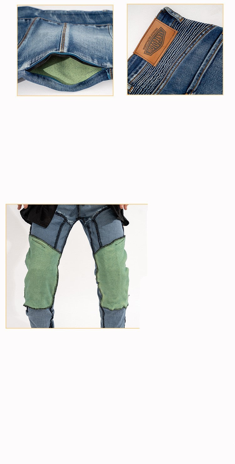 Men's And Women's High-elastic Motorcycle Jeans apparel & accessories