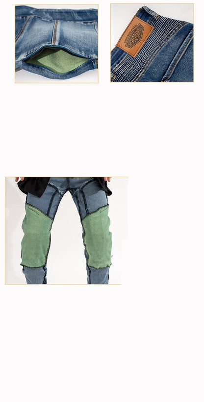 Men's And Women's High-elastic Motorcycle Jeans apparel & accessories