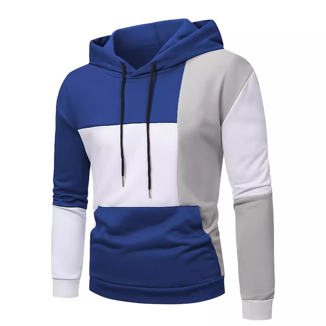 Men's 3D Hooded Sweater With Color Matching Pattern T-Shirt