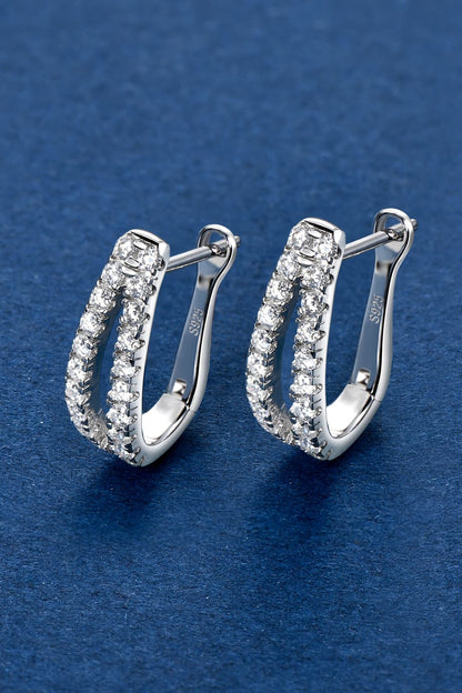 Moissanite 925 Sterling Silver Earrings apparel & accessories