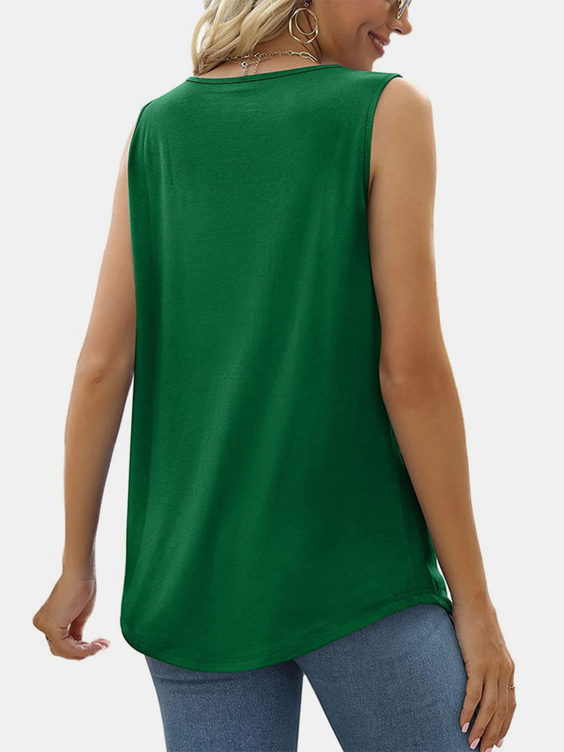 Ruched Square Neck Tank apparel & accessories