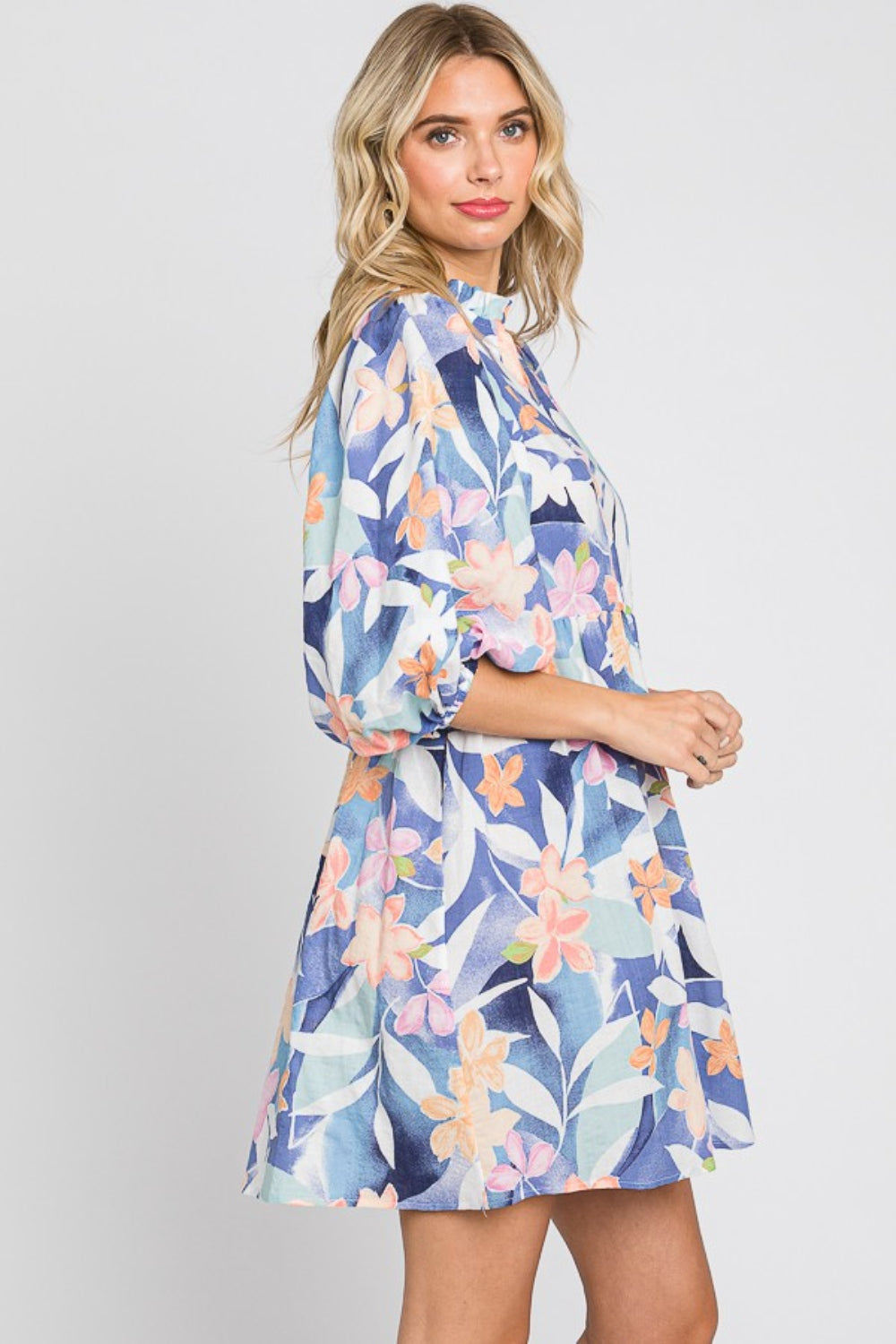 GeeGee Floral Print Mini Dress Dresses & Tops
