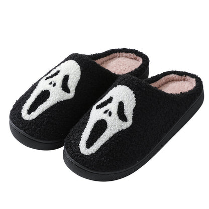 Halloween Skull Cartoon Print Slippers halloween