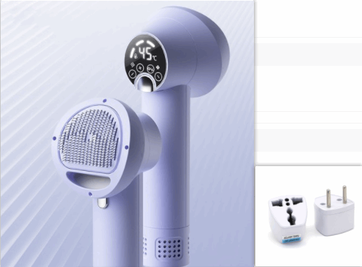 Pet Hair Dryer low & Comb Hair Dryer