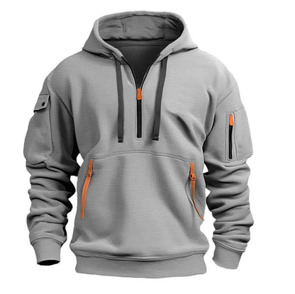 Cotton Dropped Shoulder Hooded Sweatshirt men's clothing