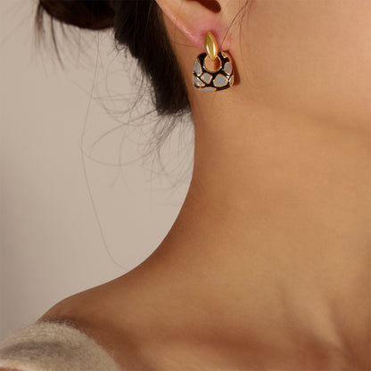 Copper Oil Drip Earrings apparel & accessories