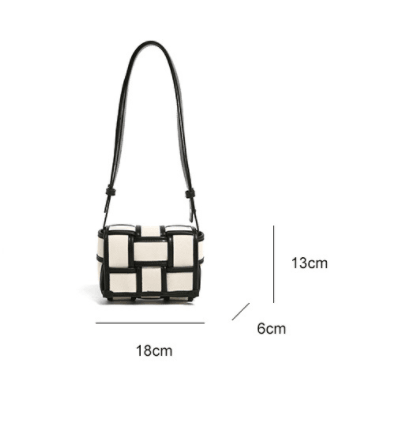 Black White Contrasting Canvas Bag Shoes & Bags