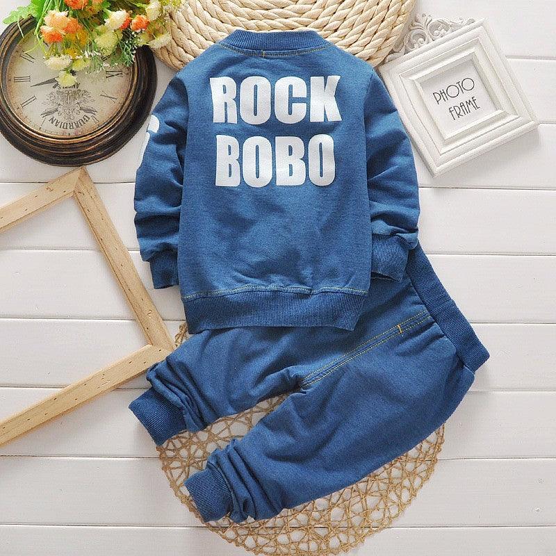 Boys Denim Long Sleeve Casual Suit Kids clothes