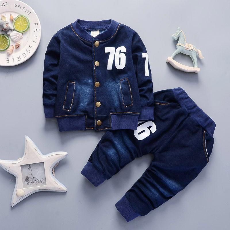 Boys Denim Long Sleeve Casual Suit Kids clothes