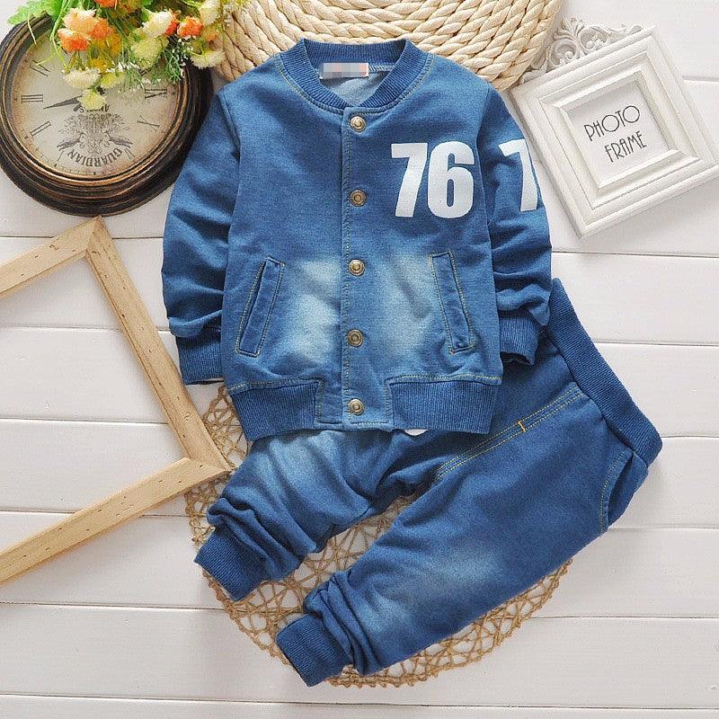 Boys Denim Long Sleeve Casual Suit Kids clothes