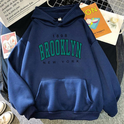 Brooklyn New York Printed Women Hoodie Dresses & Tops