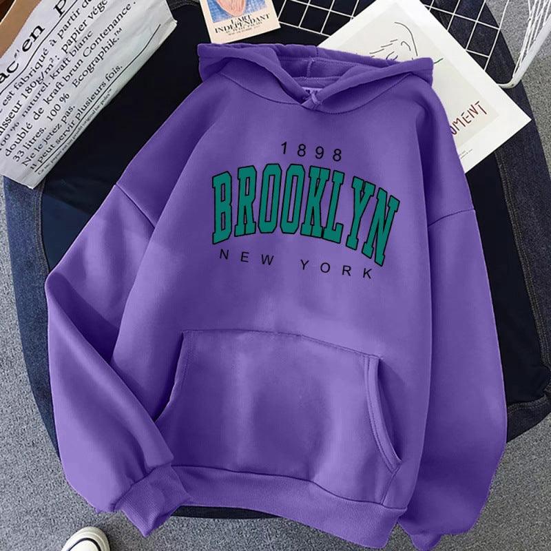 Brooklyn New York Printed Women Hoodie Dresses & Tops