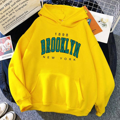 Brooklyn New York Printed Women Hoodie Dresses & Tops