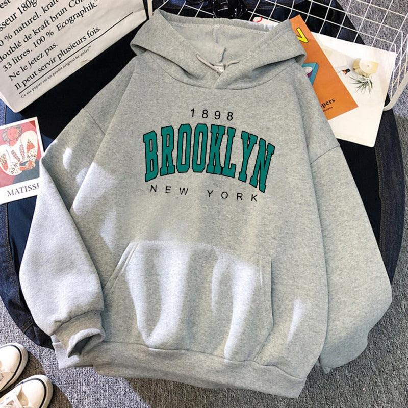 Brooklyn New York Printed Women Hoodie Dresses & Tops