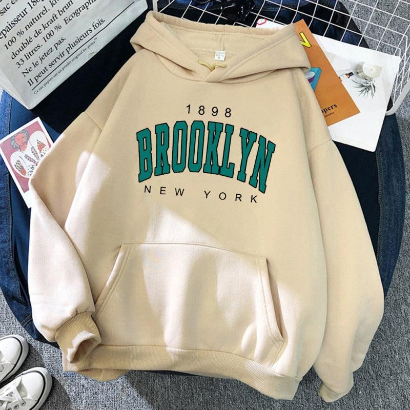 Brooklyn New York Printed Women Hoodie Dresses & Tops