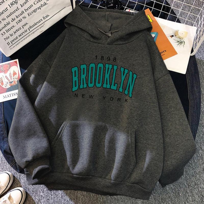 Brooklyn New York Printed Women Hoodie Dresses & Tops