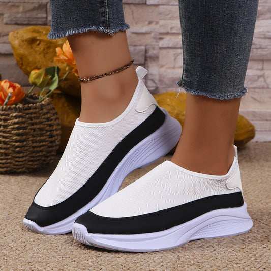 Mesh Contrast Flat Slip-Ons Shoes & Bags