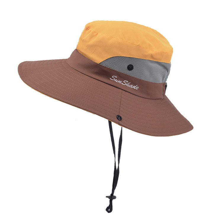 Unisex Summer Foldable Sun Fisherman Hat Men Women Wide Brim Casual Outdoor Travel Beach Sunscreen UV Protection  Sun Hats apparel & accessories