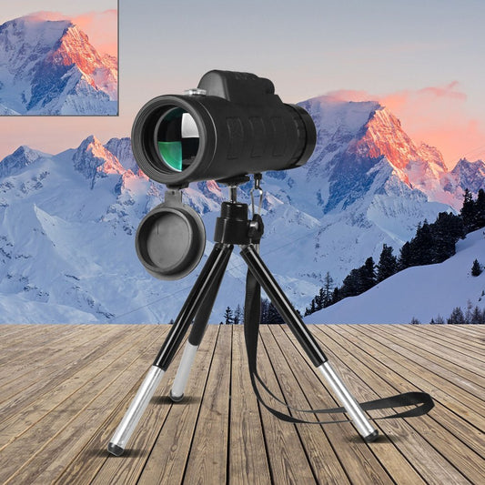 Compatible with Apple, Monocular Telescope Zoom Scope with Compass Phone Clip Tripod Gadgets