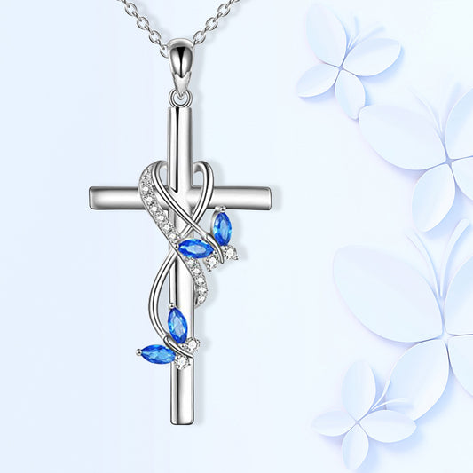 Women's Necklace Elegant Butterfly Cross Pendant Jewelry