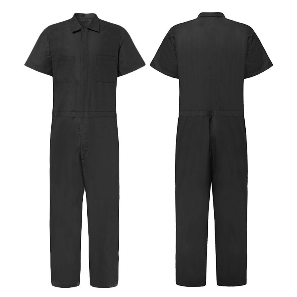 Men's Multi Pocket Lapel Collar Loose Casual Jumpsuit apparel & accessories