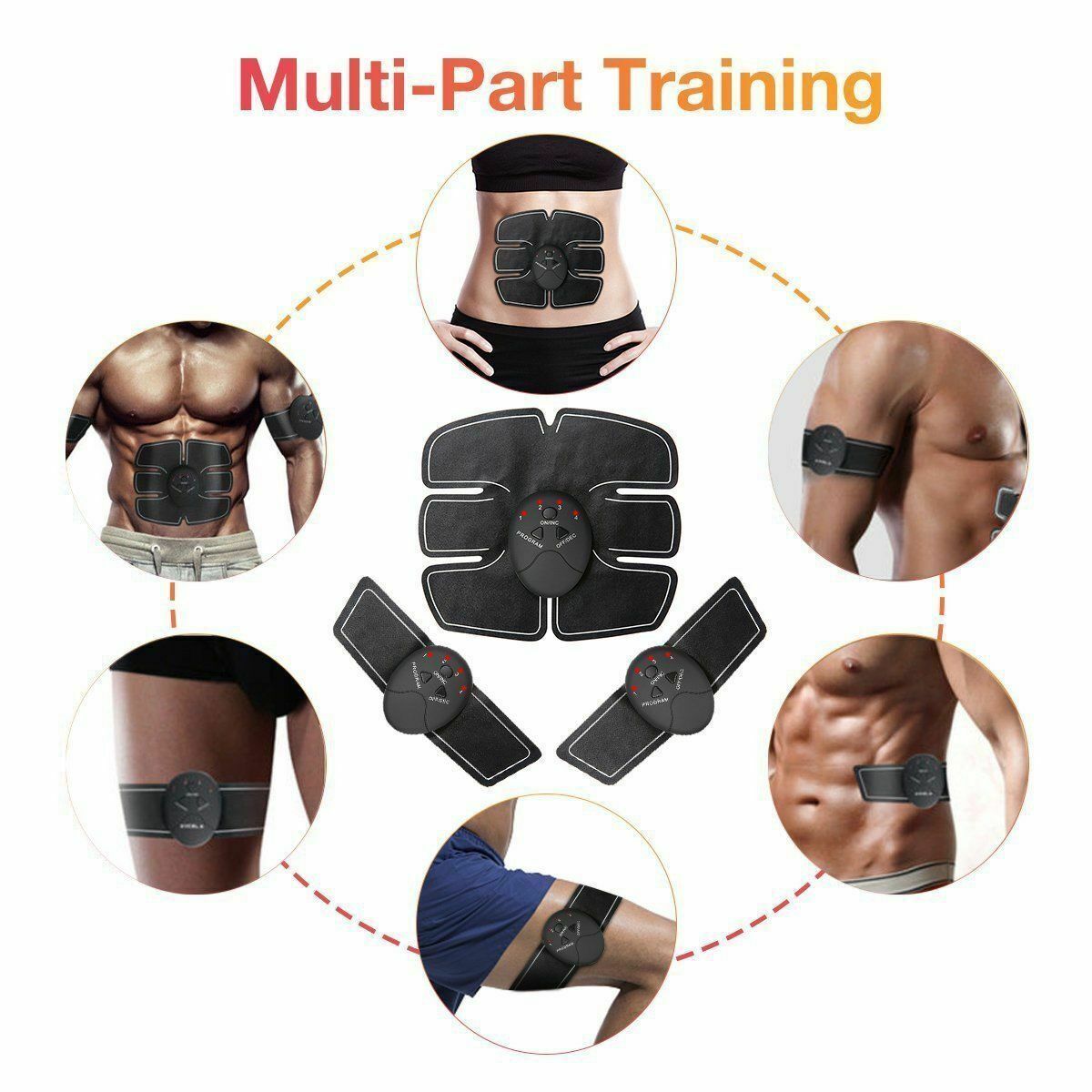 Electric Muscle Toner Machine ABS Toning Belt Simulation Fat Burner Belly Shaper fitness & sports