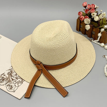 Wide Brim Paper Braided Hat Accessories for women