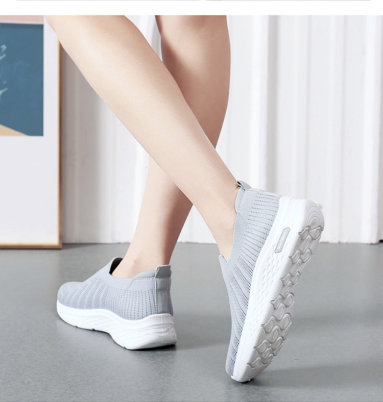 Casual Mesh Shoes Sock Slip On Flat Shoes For Women Shoes & Bags