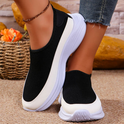 Mesh Contrast Flat Slip-Ons Shoes & Bags