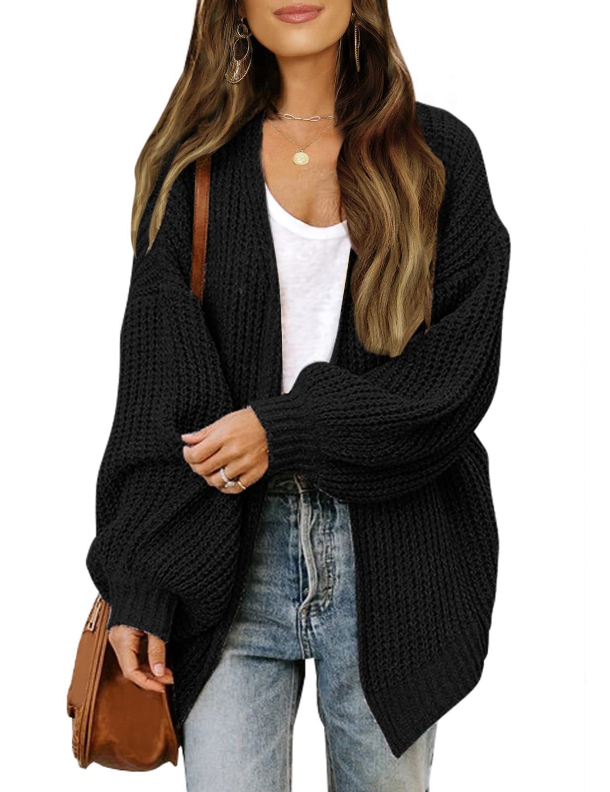 Autumn Fashion Lantern-sleeved Sweater With Pockets apparels & accessories