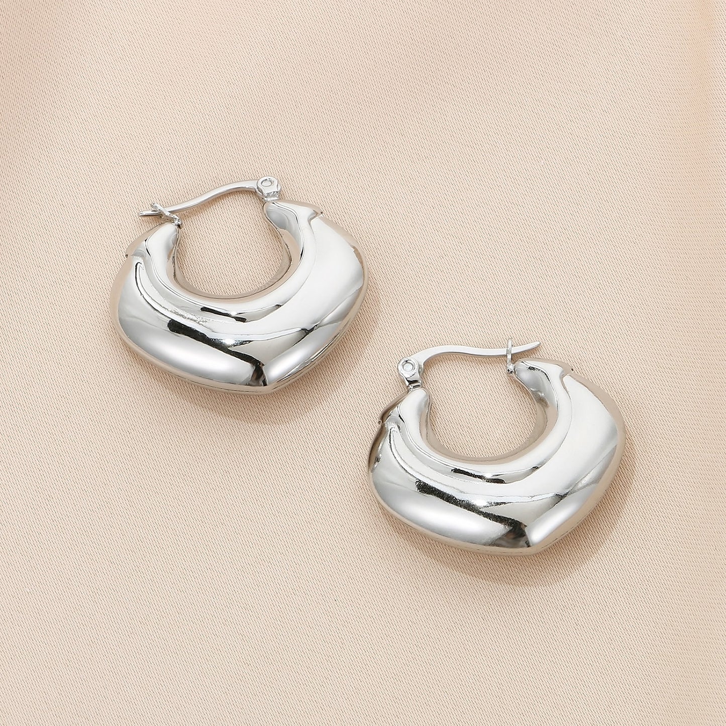 Stainless Steel Hinged Hoop Earrings apparel & accessories